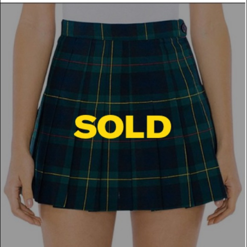 SOLD American Apparel | Plaid Pleated Tennis Skirt